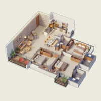 Sonai Clara Ravet 3 BHK Floor Plan Image